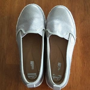 Clark's Gold Espadrilles